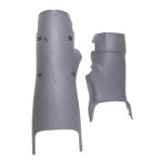 Juego Cachas Gris Cubre Bajo Volante